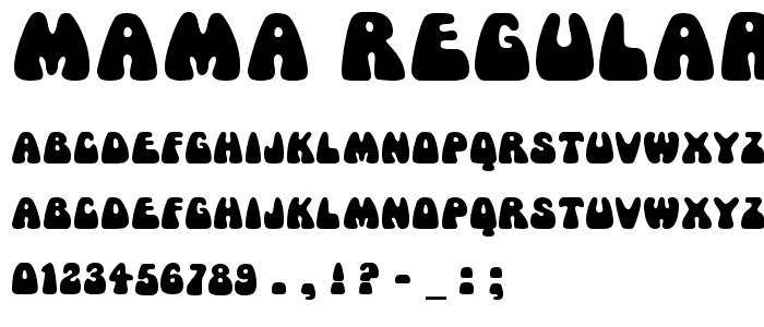 Mama Regular font